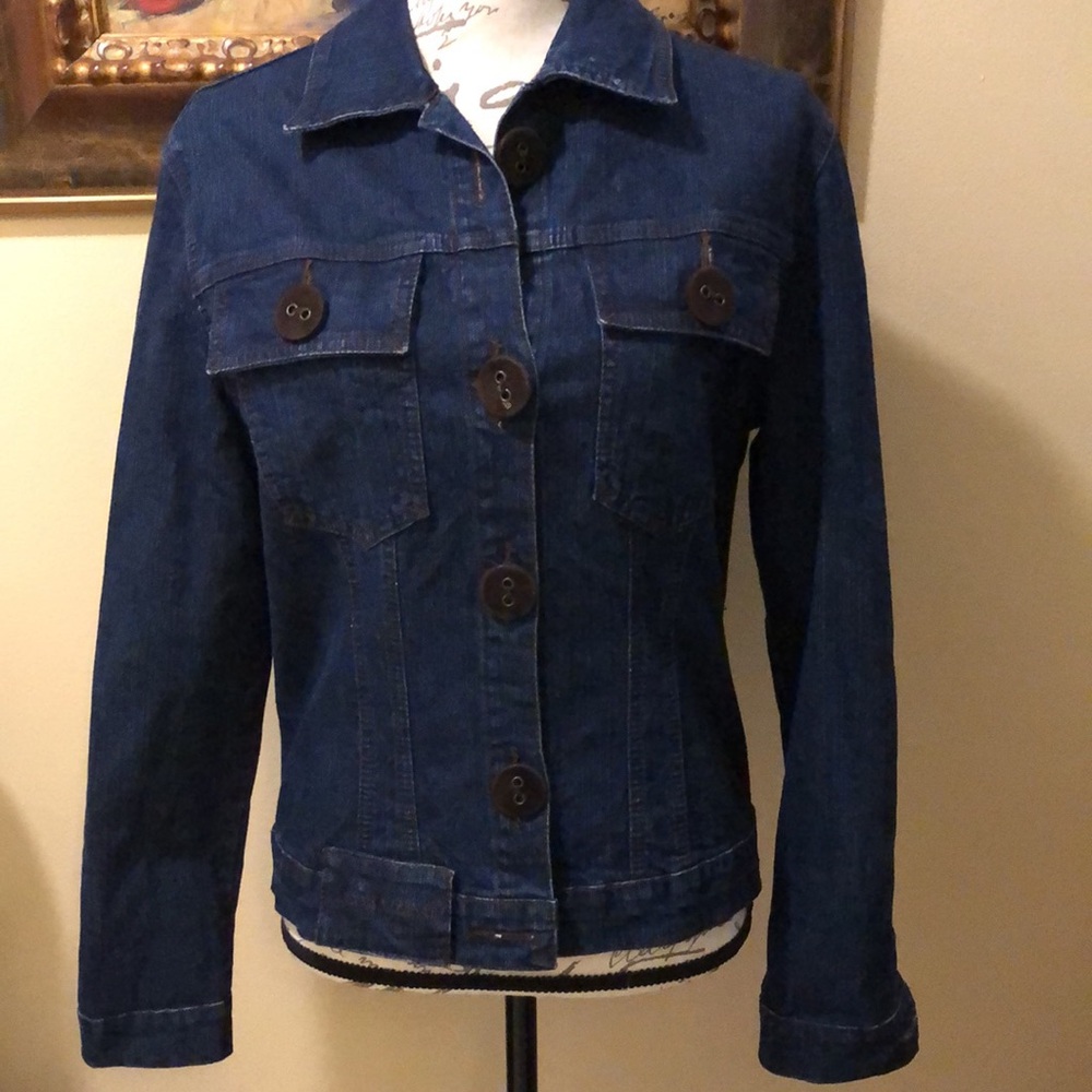 Anna Molinari Large Button Down Classic Denim Jac… - image 2